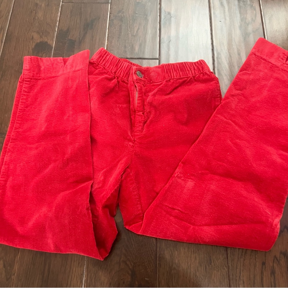 Brandy Melville red corduroy pants
